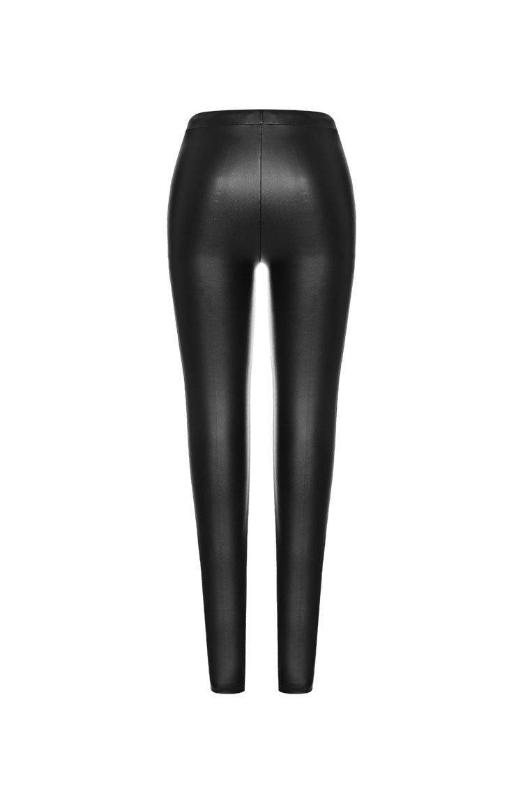 Punk Floral Embroidered Stretch Leggings With Slim Modern Fit