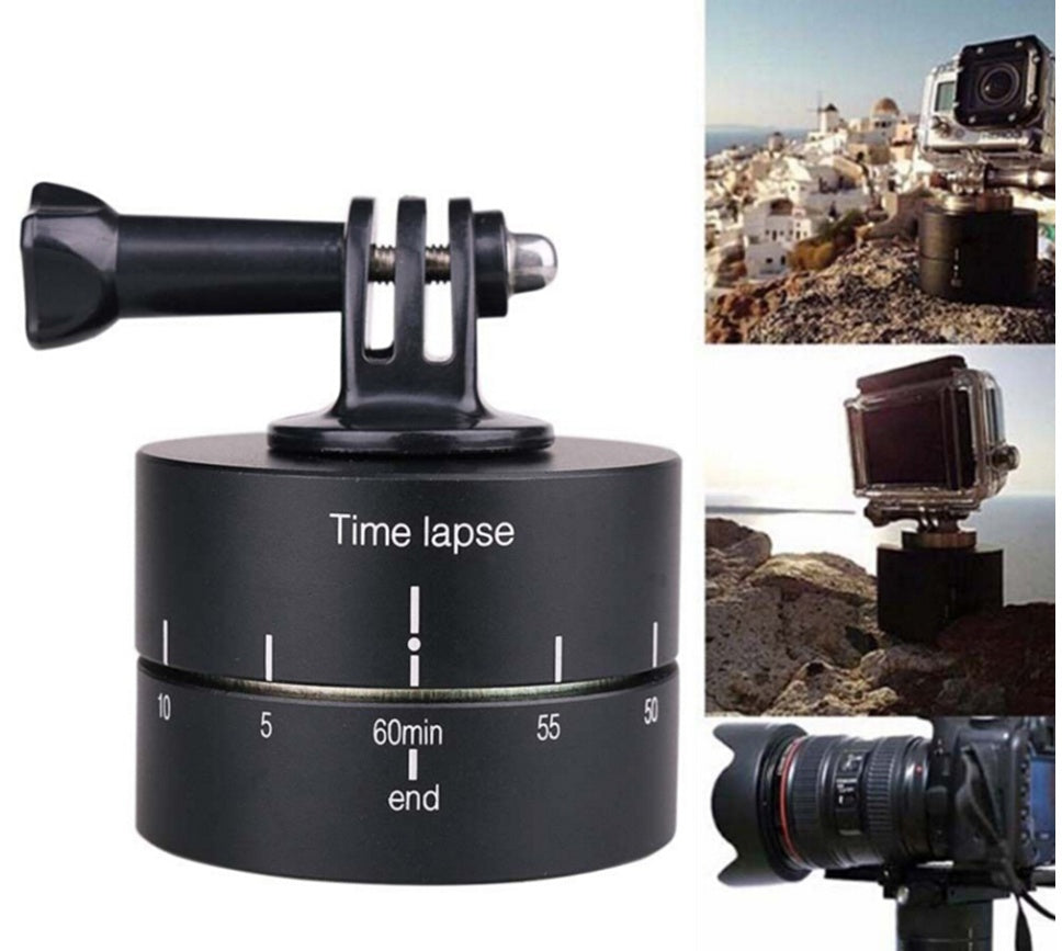 360?Degree Auto?Rotating Timelapse Tripod Head For Cameras And Phones
