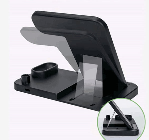 Foldable 4?in?1 Wireless Charging Dock For Phone Watch Earbuds Pencil