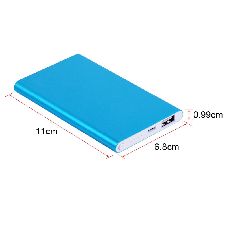 Ultra?Thin 4500mAh Alloy Power Bank With Slim Lightweight Design
