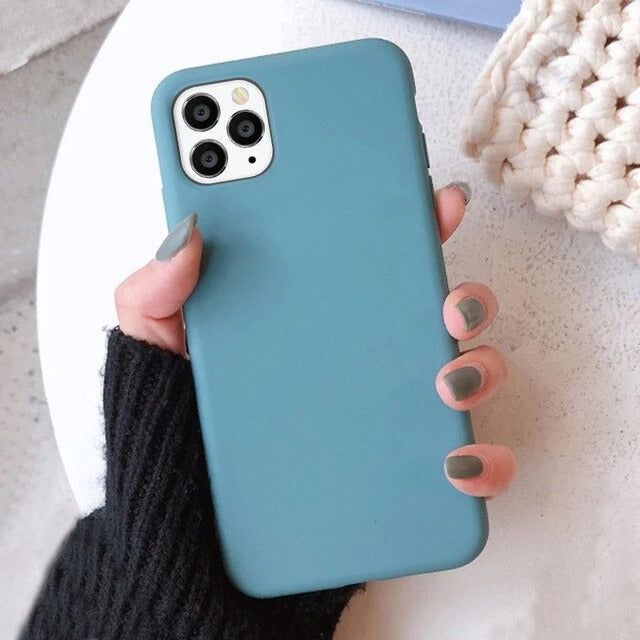 Frosted Soft TPU Simple Protective Case For iPhone Models