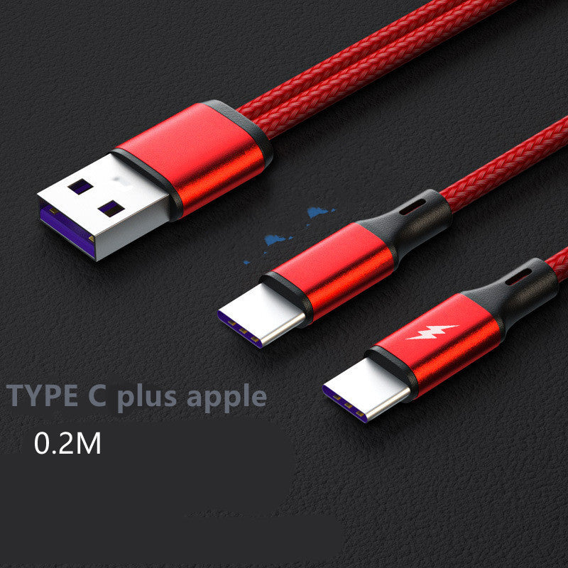 Two Device Fast Charging Braided Cable With Dual Android Connectors