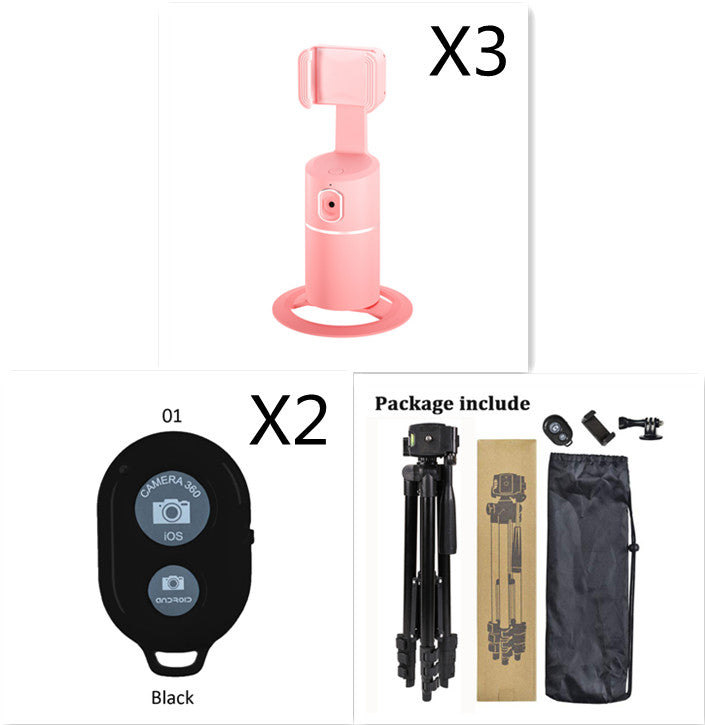 AI Face?Tracking 360° Rotating Phone Stand For Live Streaming