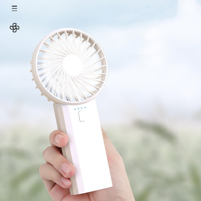 Handheld Portable Fan With Power Bank Function And Three Wind Speeds