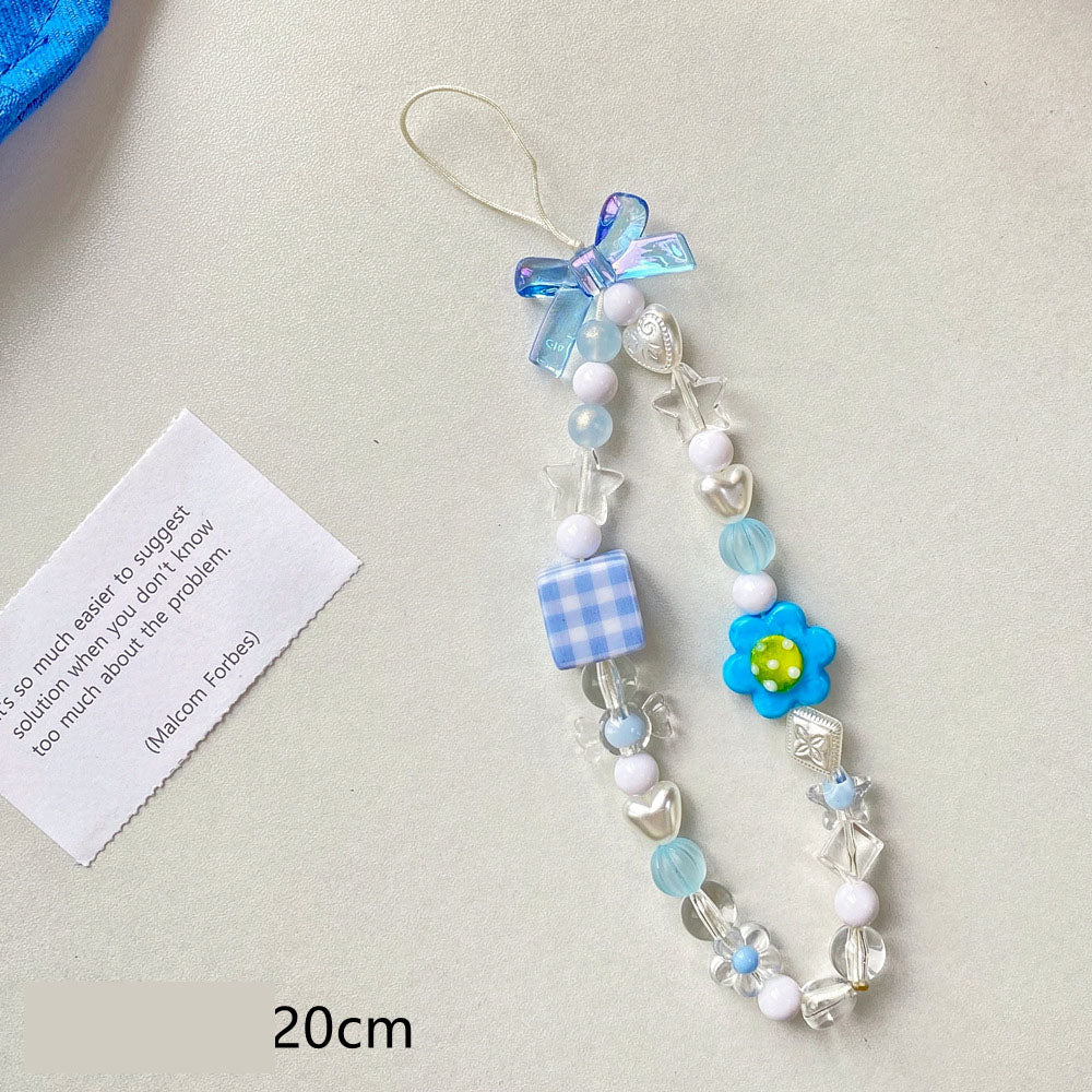 Colorful Beaded Flower Phone Lanyard Strap For Everyday Carry