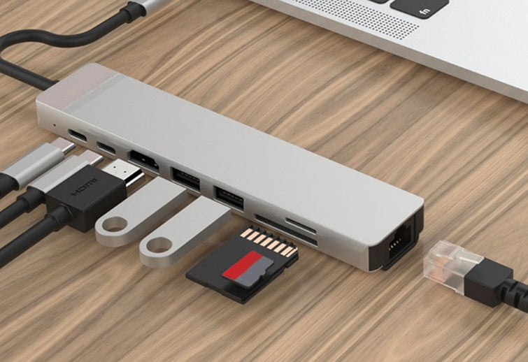 Eight Port Type C PD Docking Station With Aluminum Alloy Body