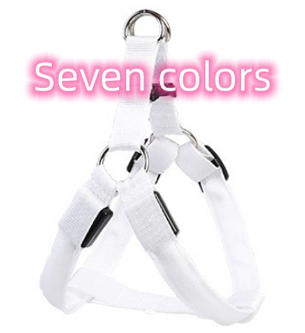 LED Luminous Dog Harness And Leash Set For Night Safety