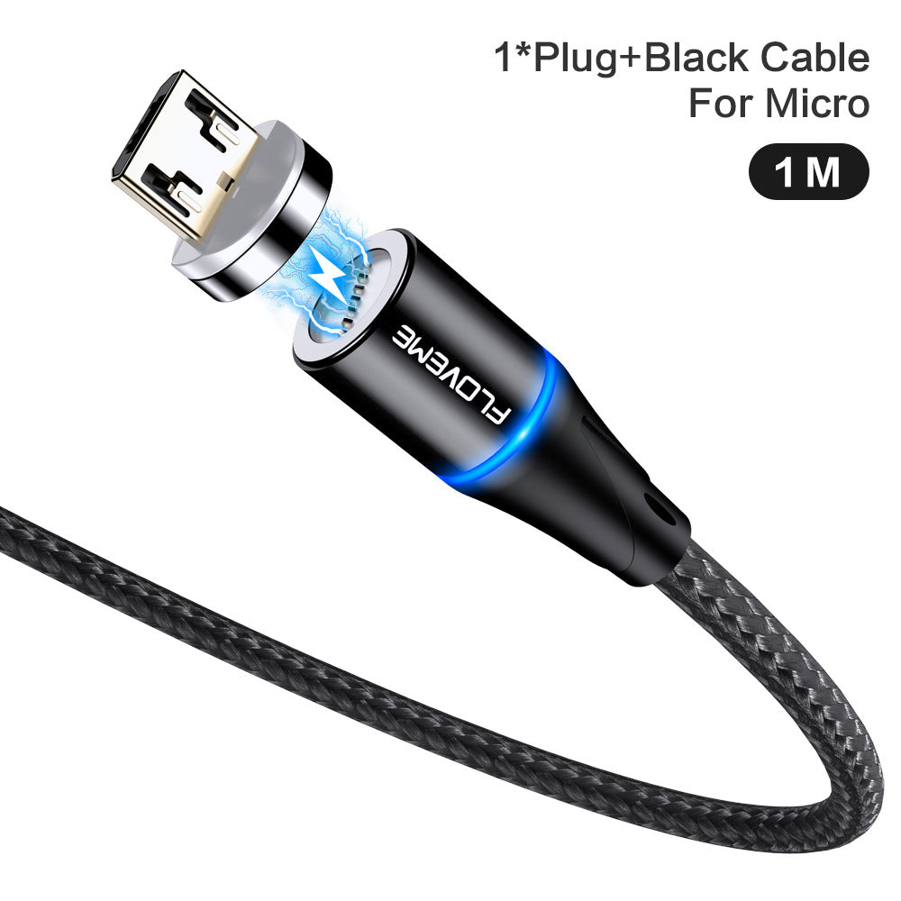 Magnetic Fast Charging Cable With LED Indicator For Multiple Devices