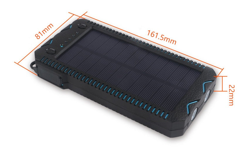 Rugged Waterproof Solar?Ready Power Bank With Dual Flashlights