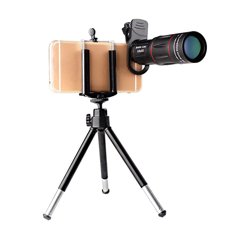 18X Zoom Mobile Telephoto Lens With Universal Clip And Tripod