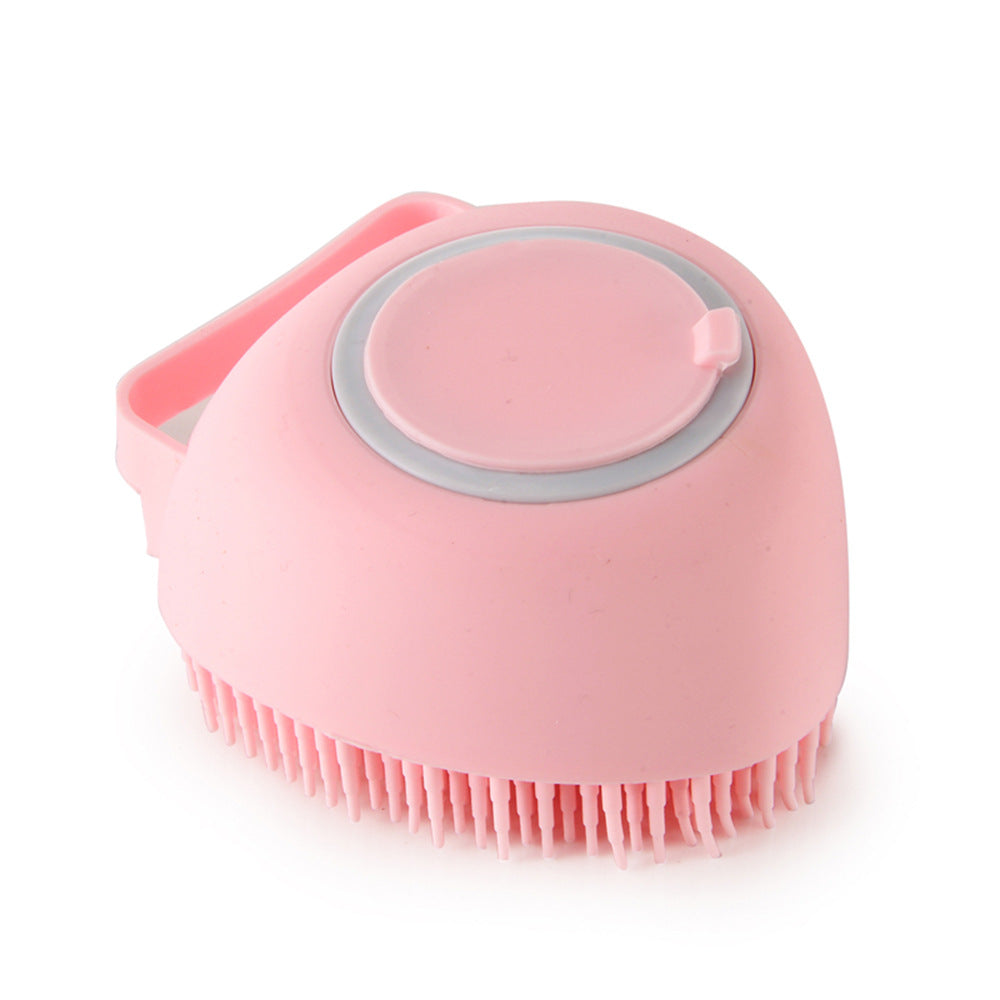 Silicone Dog Bath Massage Gloves With Shampoo Dispenser