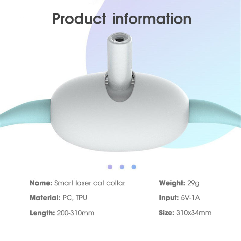 Automatic Smart Laser Cat Toy Collar USB Rechargeable