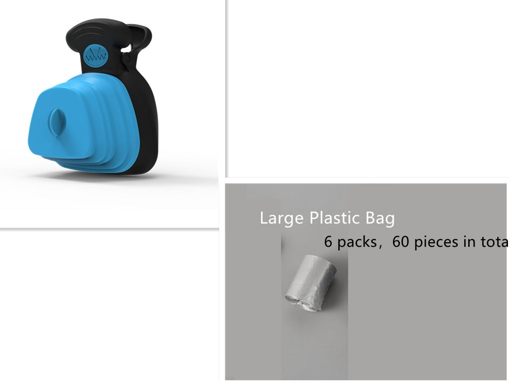 Foldable Pet Poop Scoop With Bag Dispenser For Travel