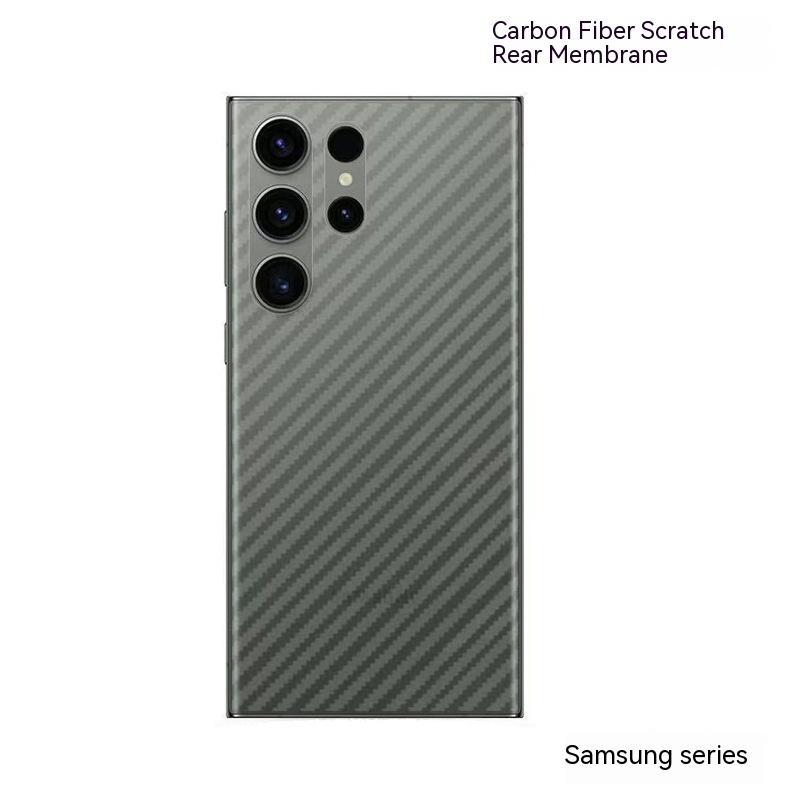 Matte Carbon Fiber Rear Protective Film For Samsung Devices