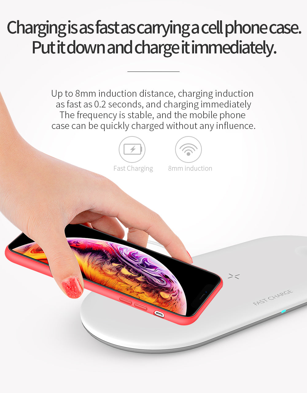 Three?In?One Desktop Wireless Charger For Phone Watch And Earbuds