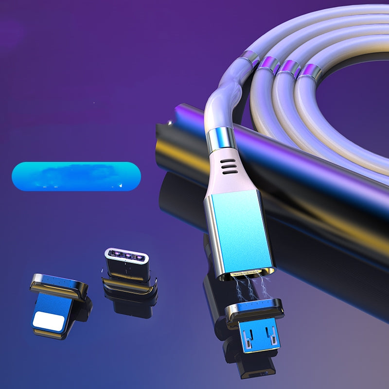 Magnetic Fast?Charging Data Cable With Multiple Connector Options