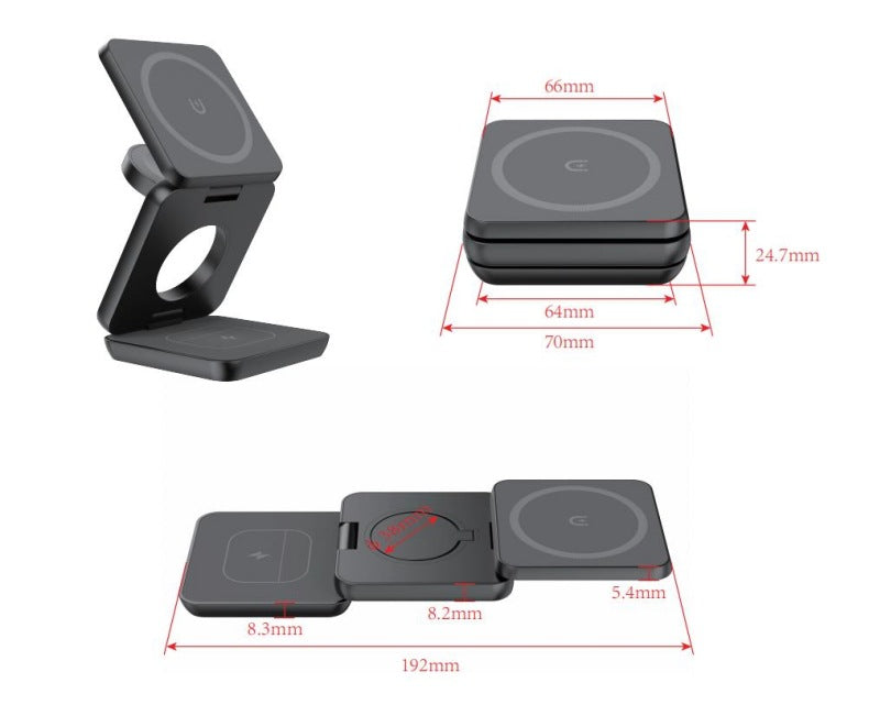 Foldable Magnetic Wireless Charging Stand With Multi?Power Output