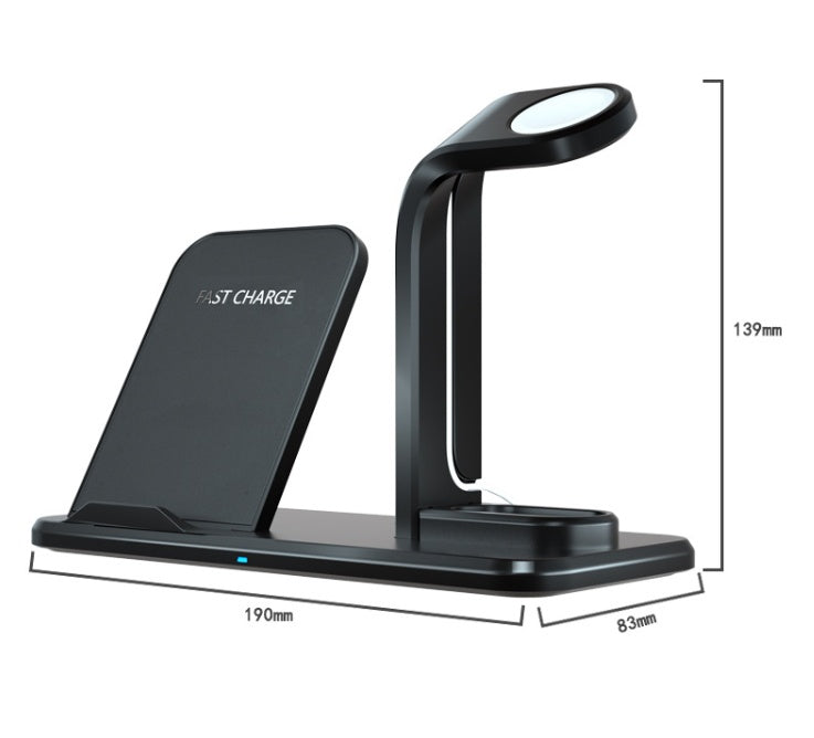 Multi?Device Wireless Charging Bracket With USB Output and Indicator Light