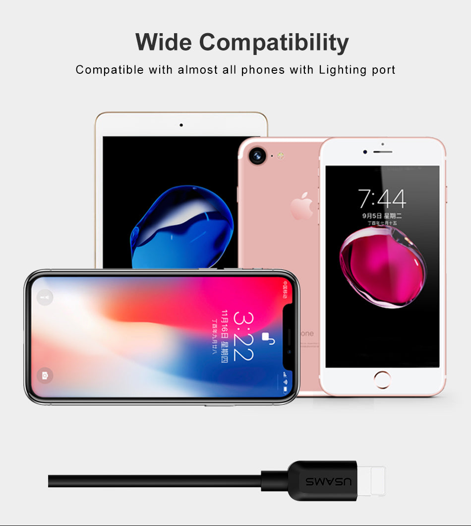 Fast Charging USB To Lightning Cable For iPhone And iPad Models