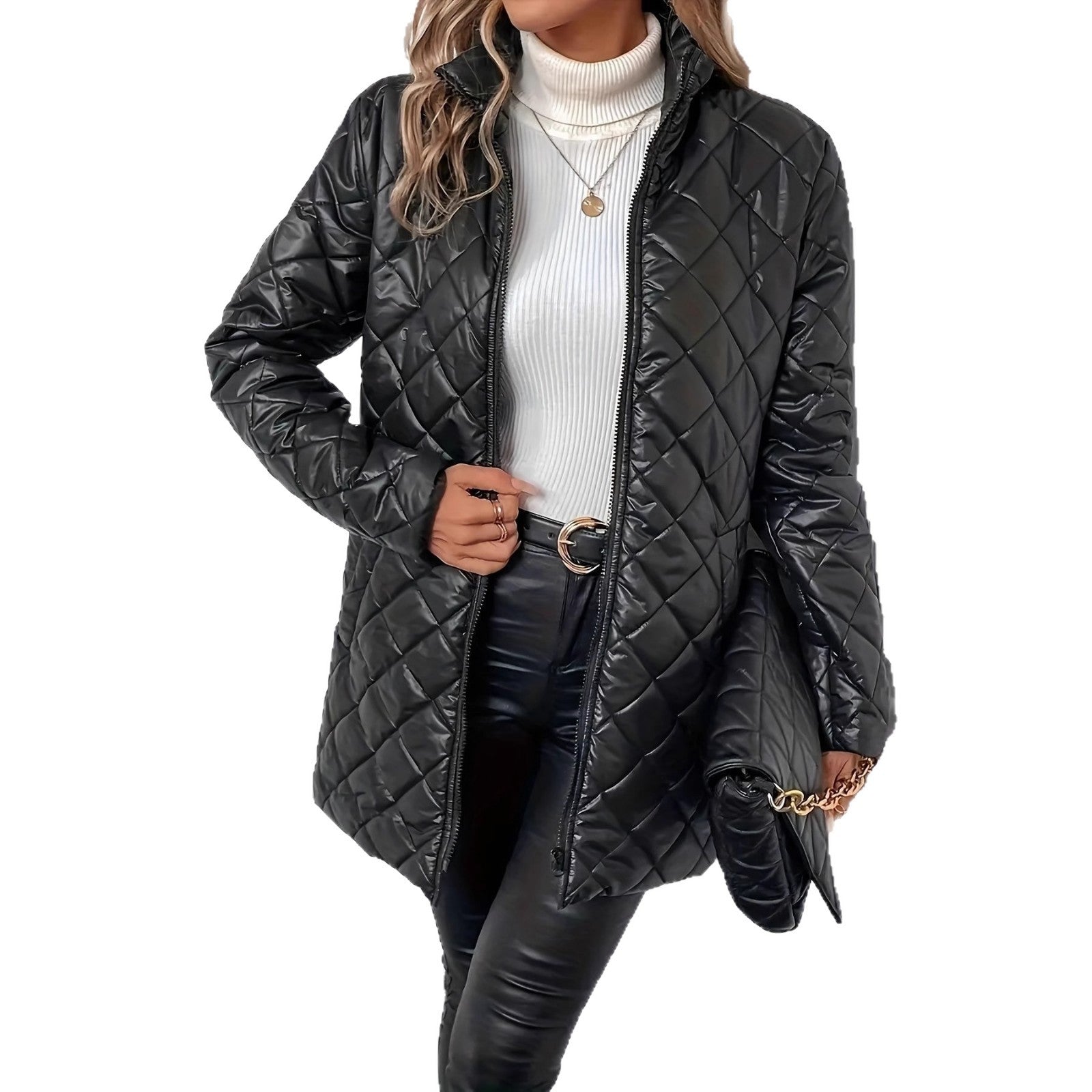Long Insulated Cotton Coat For Women Warm