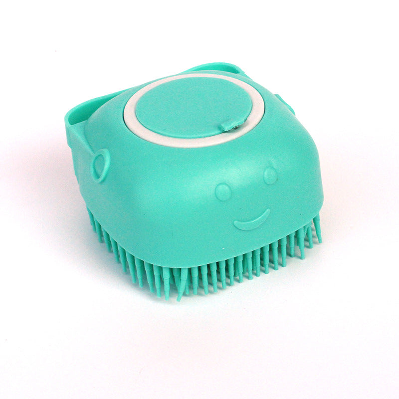 Silicone Dog Bath Massage Gloves With Shampoo Dispenser
