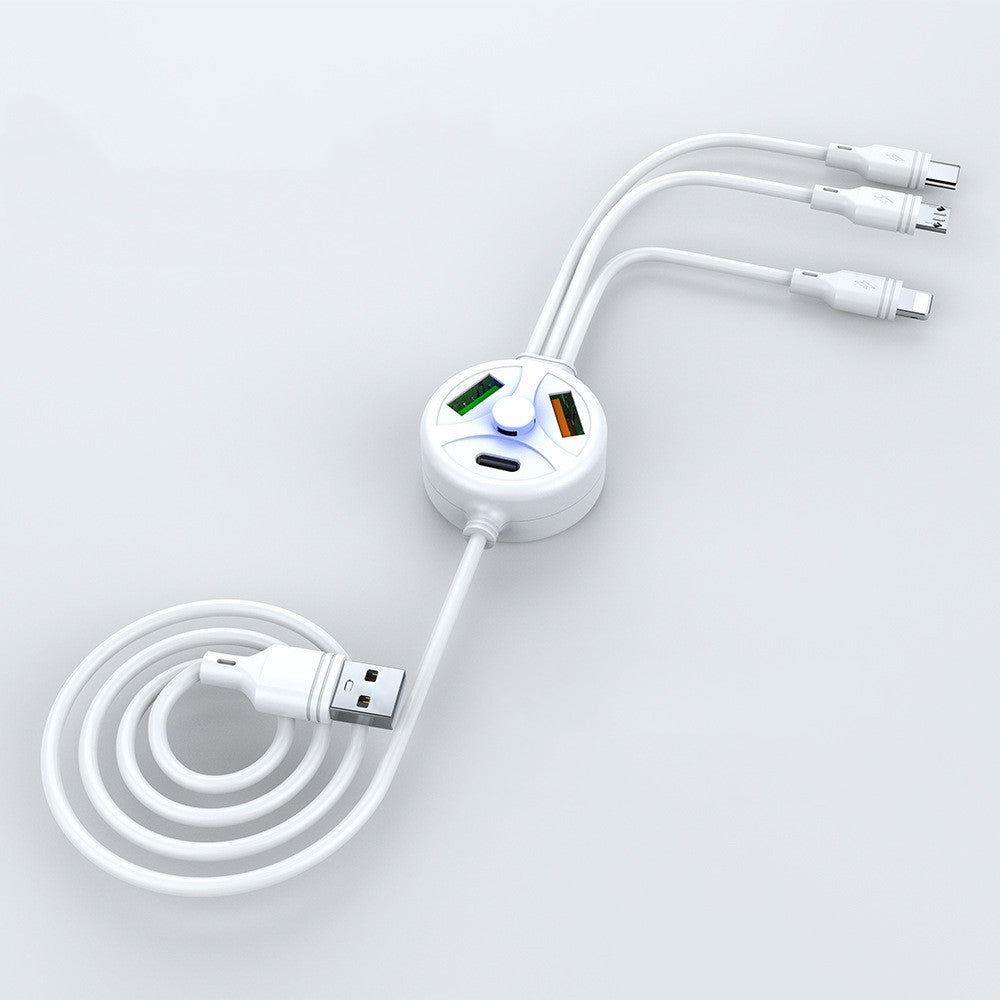 Three In One Fast Charging PVC Cable With Multi Interface Support