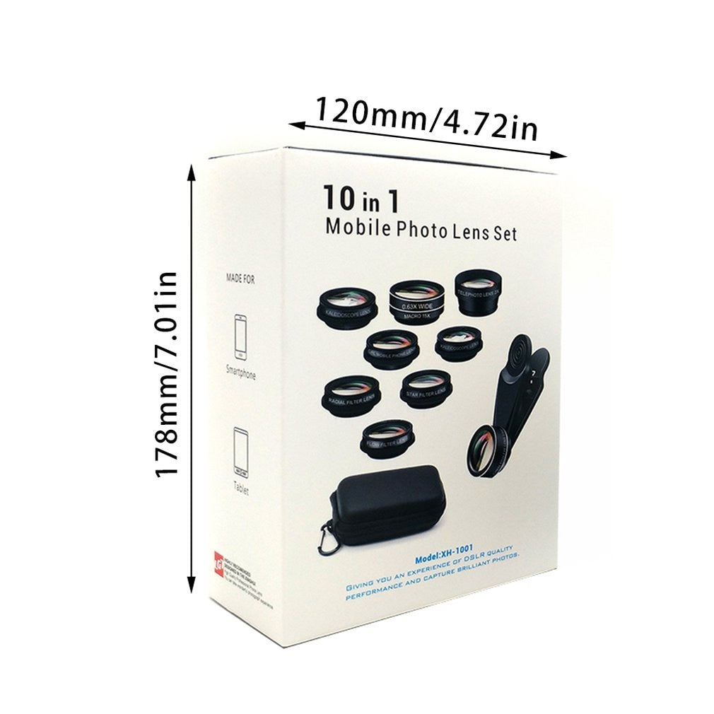 10?In?1 Mobile Lens Kit With Fisheye, Macro, Wide And More