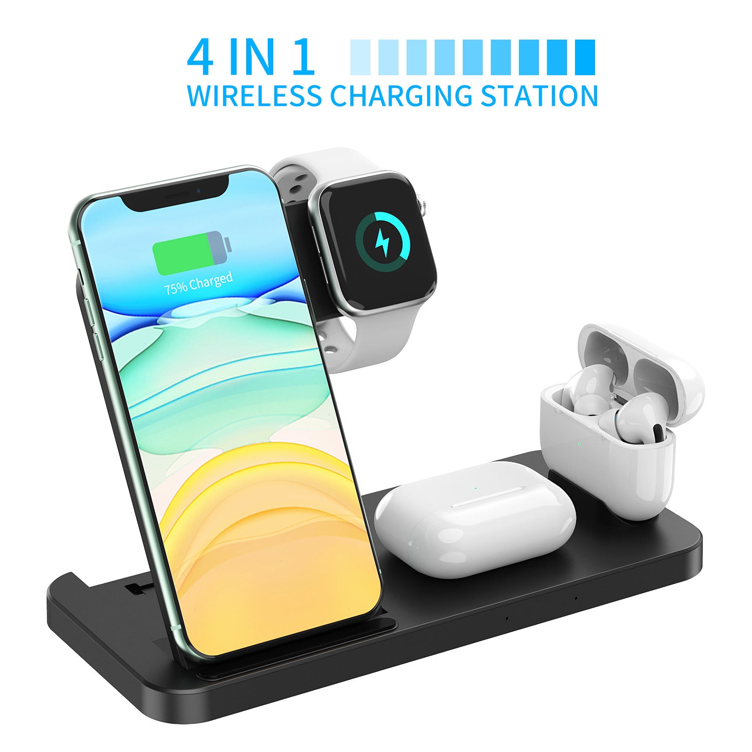 Three?in?One Type?C Wireless Charger For Phones and Smartwatches