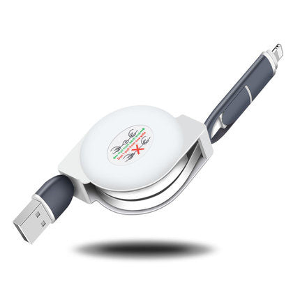 Three In One Telescopic Fast Charging Cable With Adjustable Length