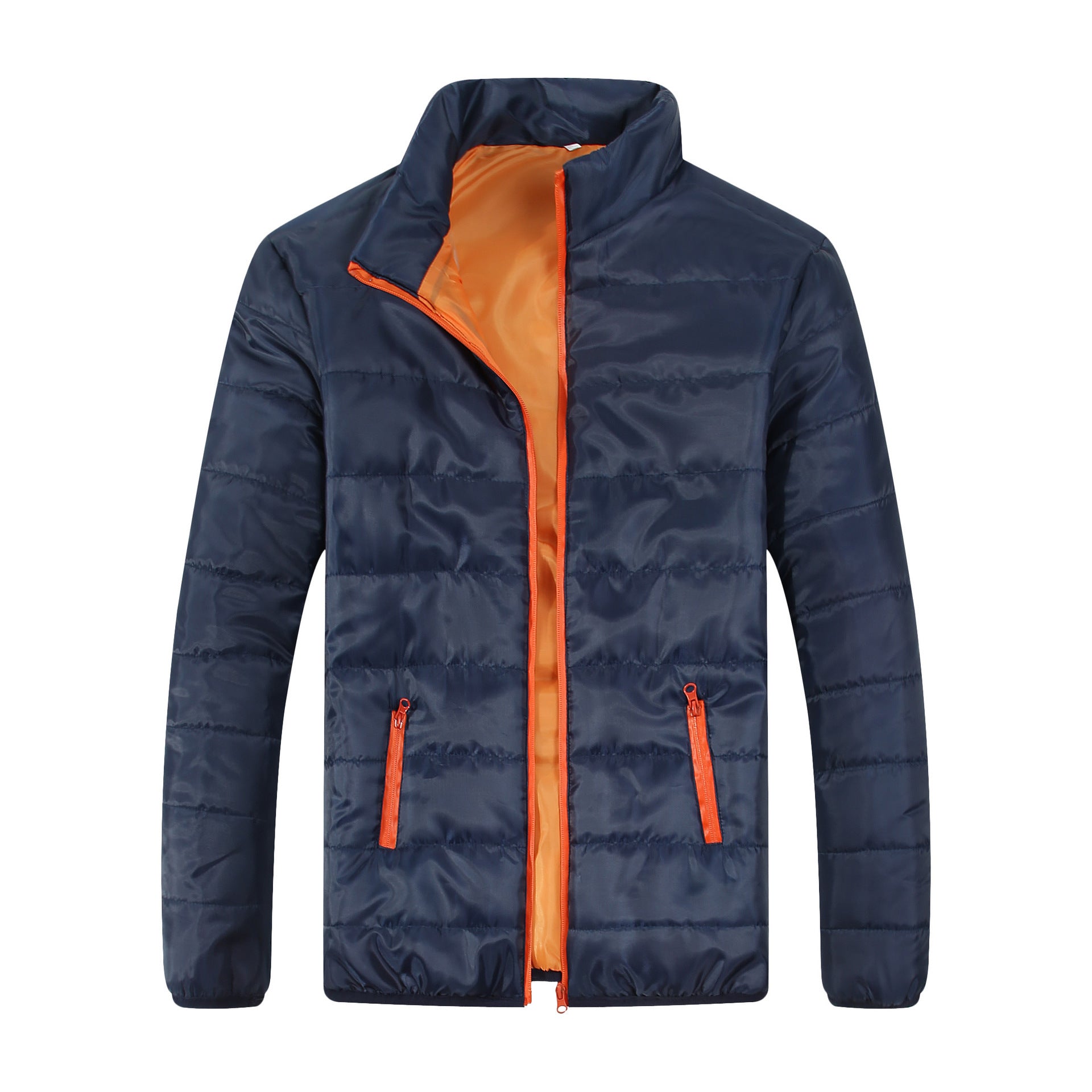 Men's Thickened Autumn Winter Cotton Padded Standing Collar Jacket