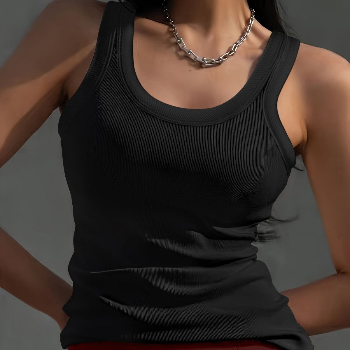 Versatile Round Neck Sleeveless Lightweight Top For Everyday Outfits