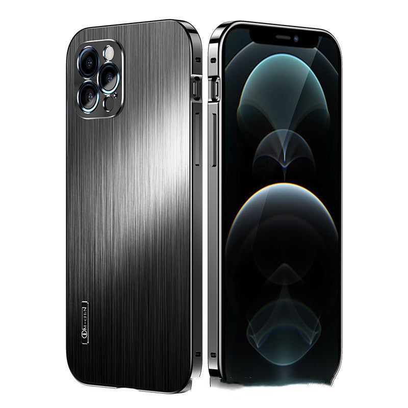 Metal Brushed Magnetic Shock?Resistant Full Cover Phone Case