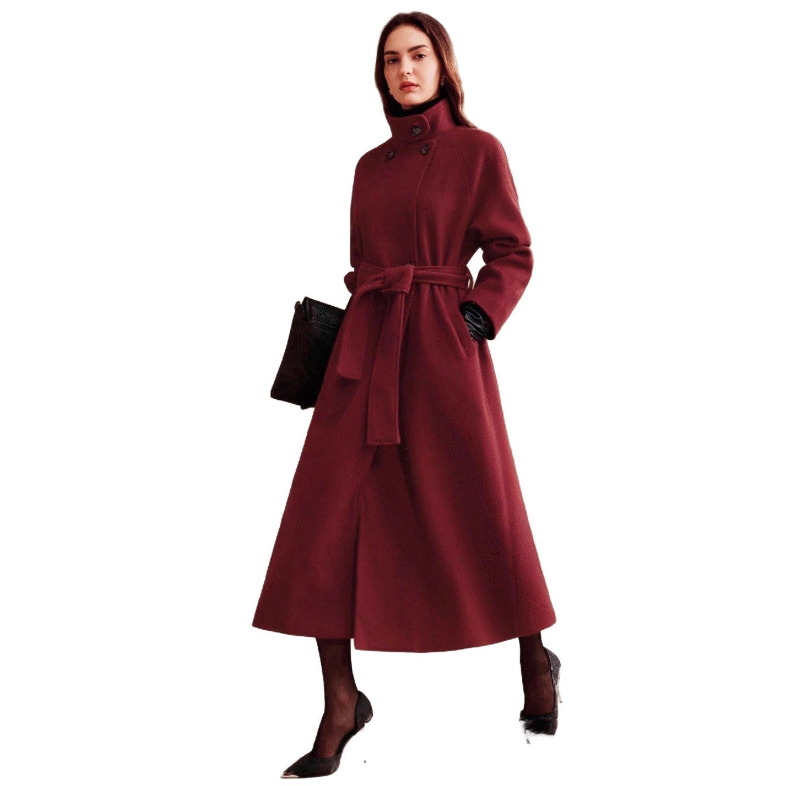 Classic Long Woolen Overcoat With Multiple Color Options