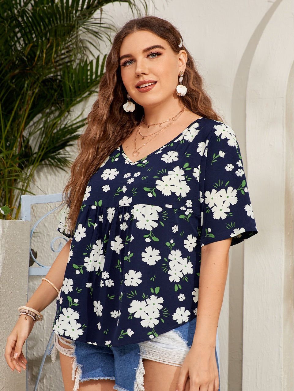Elegant Dama Blouse Top For Women In Classic Style
