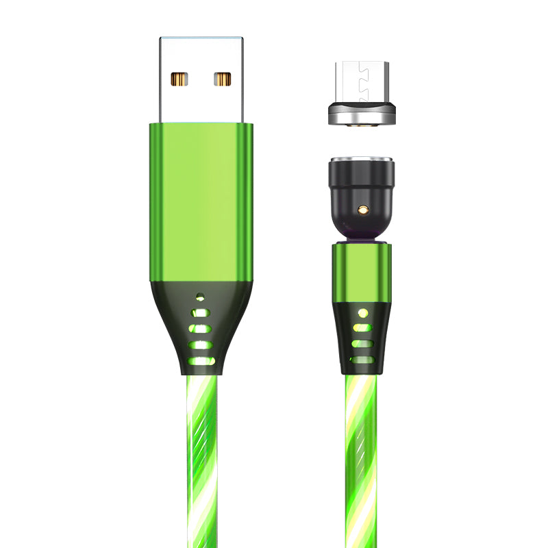 540 Degree Rotating Magnetic Charging Cable With LED Marquee Effect