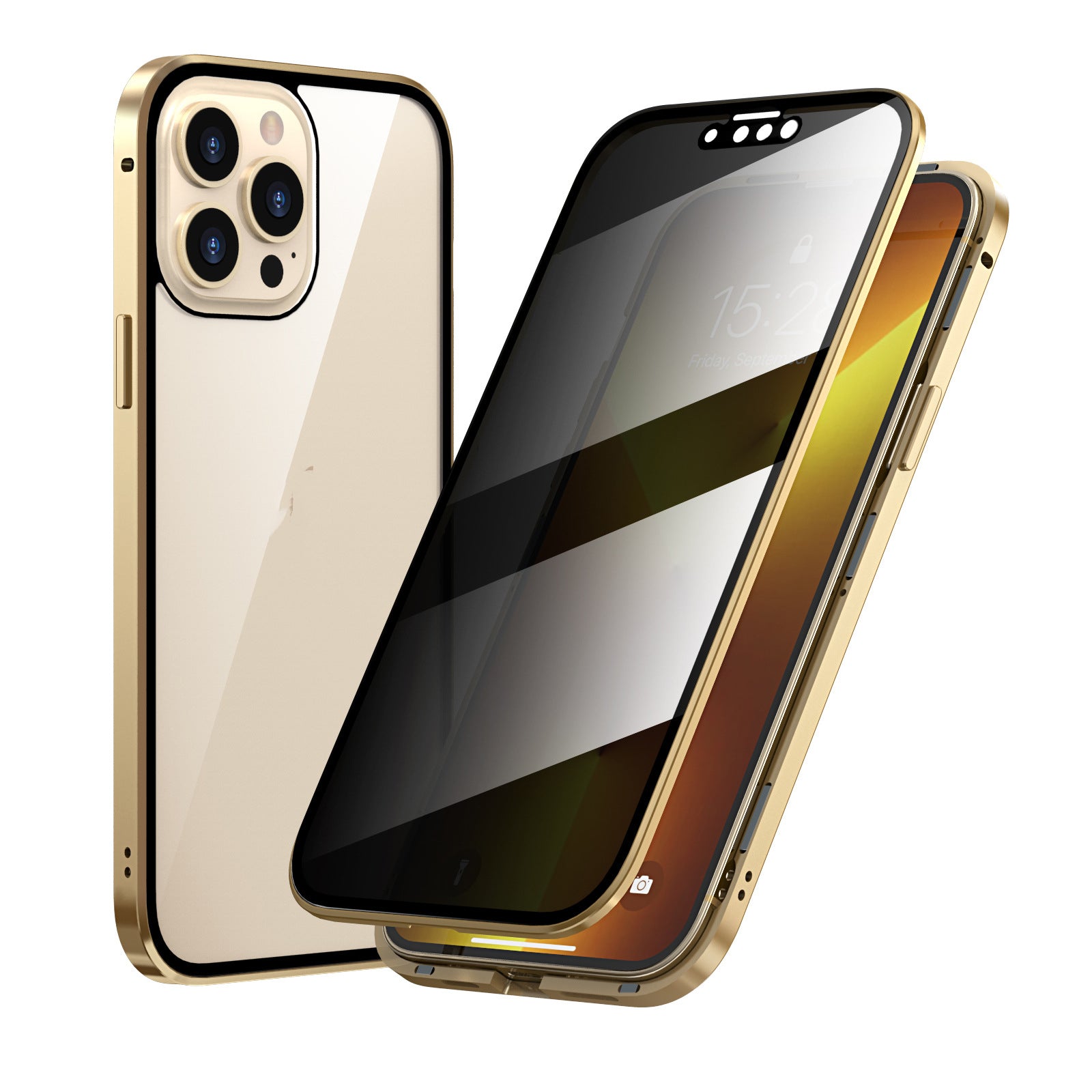 Magnetic Double Sided Metal Privacy Phone Case