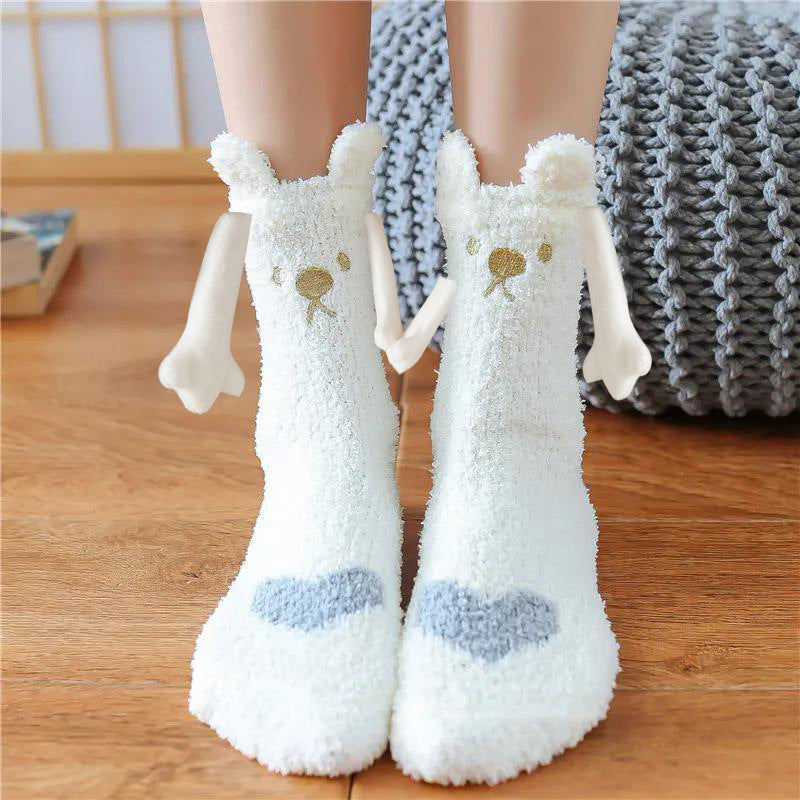 Adorable 3D Soft Fleece Crew Socks with Penguin Designs-Figure 3-Theone Apparel