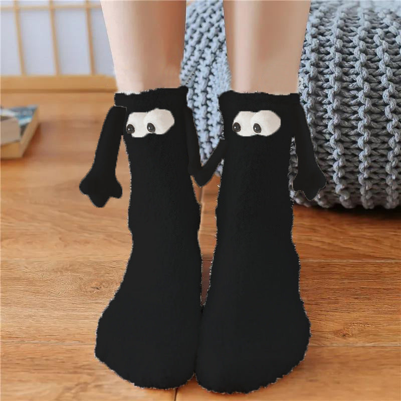Adorable 3D Soft Fleece Crew Socks with Penguin Designs-Figure 2-Theone Apparel