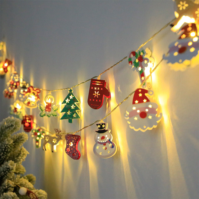 Christmas Themed LED String Lights Hanging Decoration with Christmas Symbols-Theone Apparel