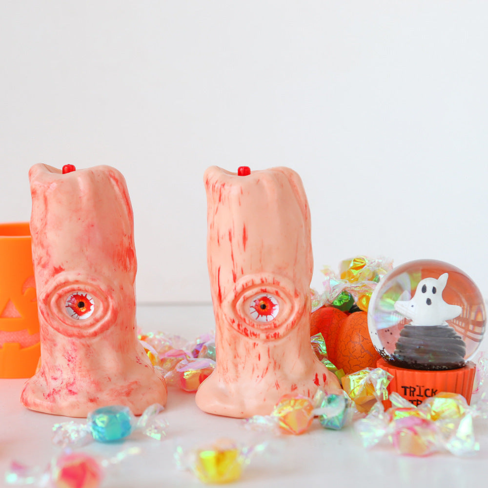 Creepy Eye False Candle with LED Flame and Bloody Exterior-Theone Apparel