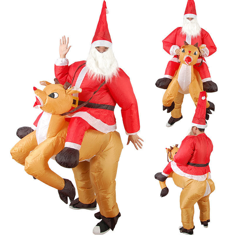 Funny Blow Up Inflatable Santa Claus Costume for Adults-Theone Apparel