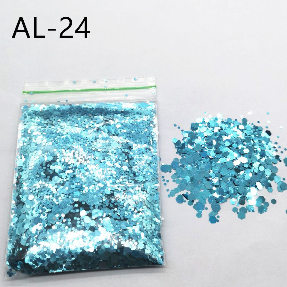 Glittery Sequin Nail Powder for Nail Art and Decoration-AL Azure-Theone Apparel
