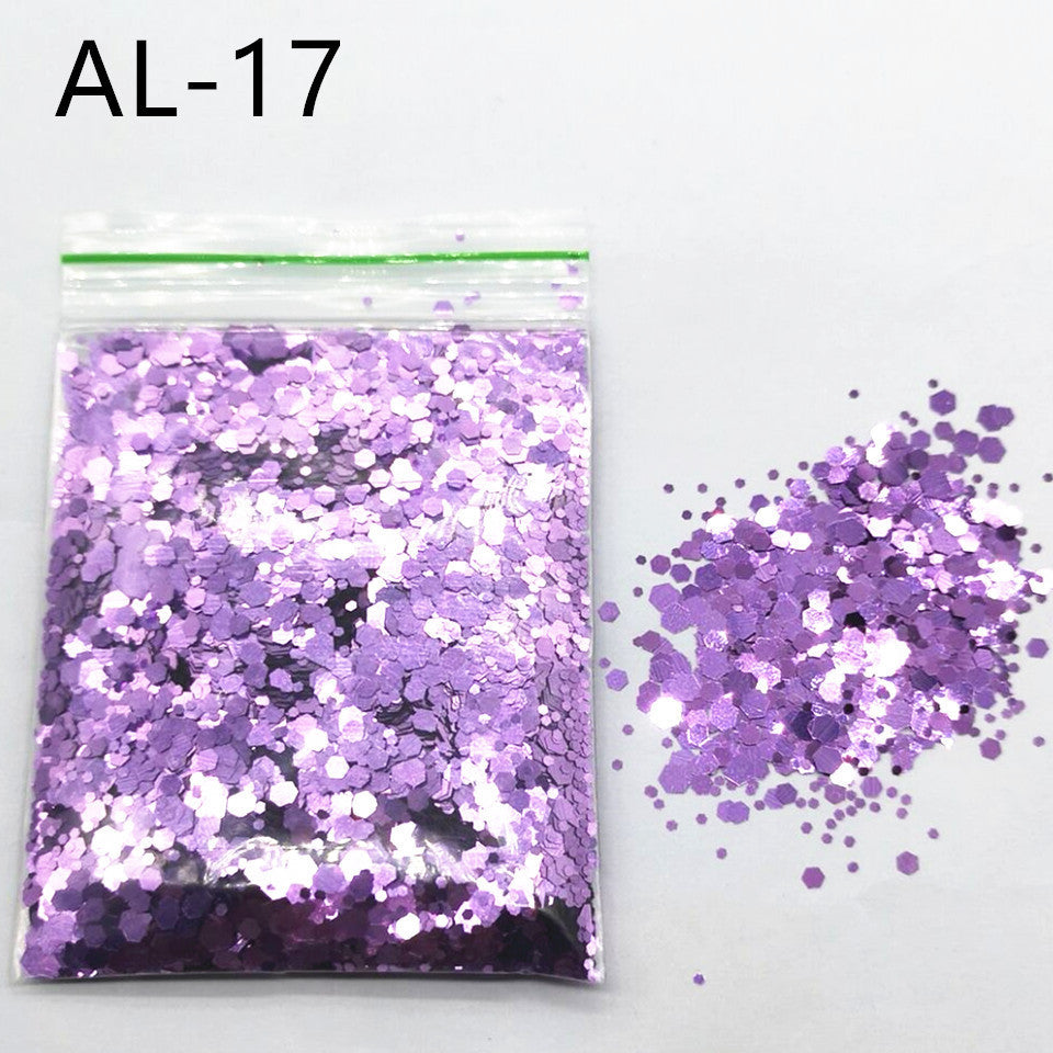 Glittery Sequin Nail Powder for Nail Art and Decoration-AL Light Purple-Theone Apparel