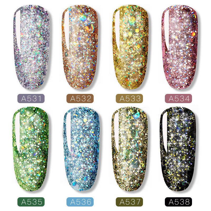 Glittery Sparkles Nail Polish in Multiple Color Combinations-Theone Apparel