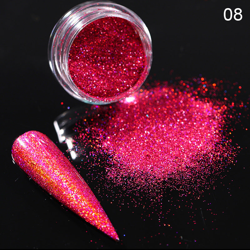 Glittery and Glitzy Nail Powder in Multiple Color Options-Red-Theone Apparel