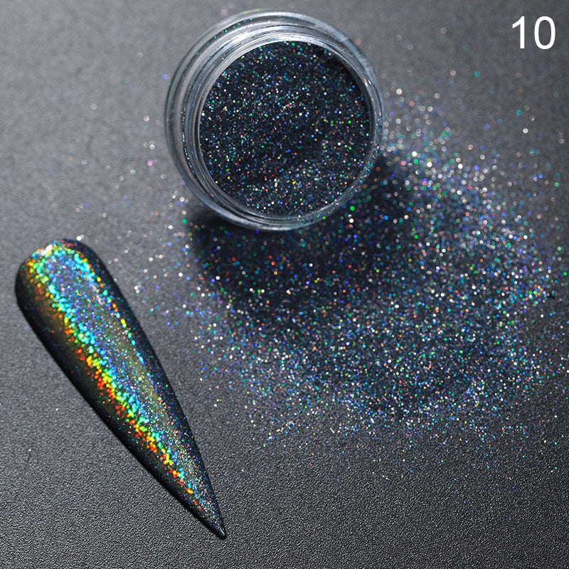 Glittery and Glitzy Nail Powder in Multiple Color Options-Gray-Theone Apparel