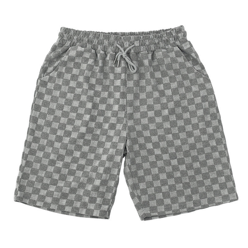 Loose-Fit Checkerboard Plaid Shorts for Casual Active Days-Theone Apparel