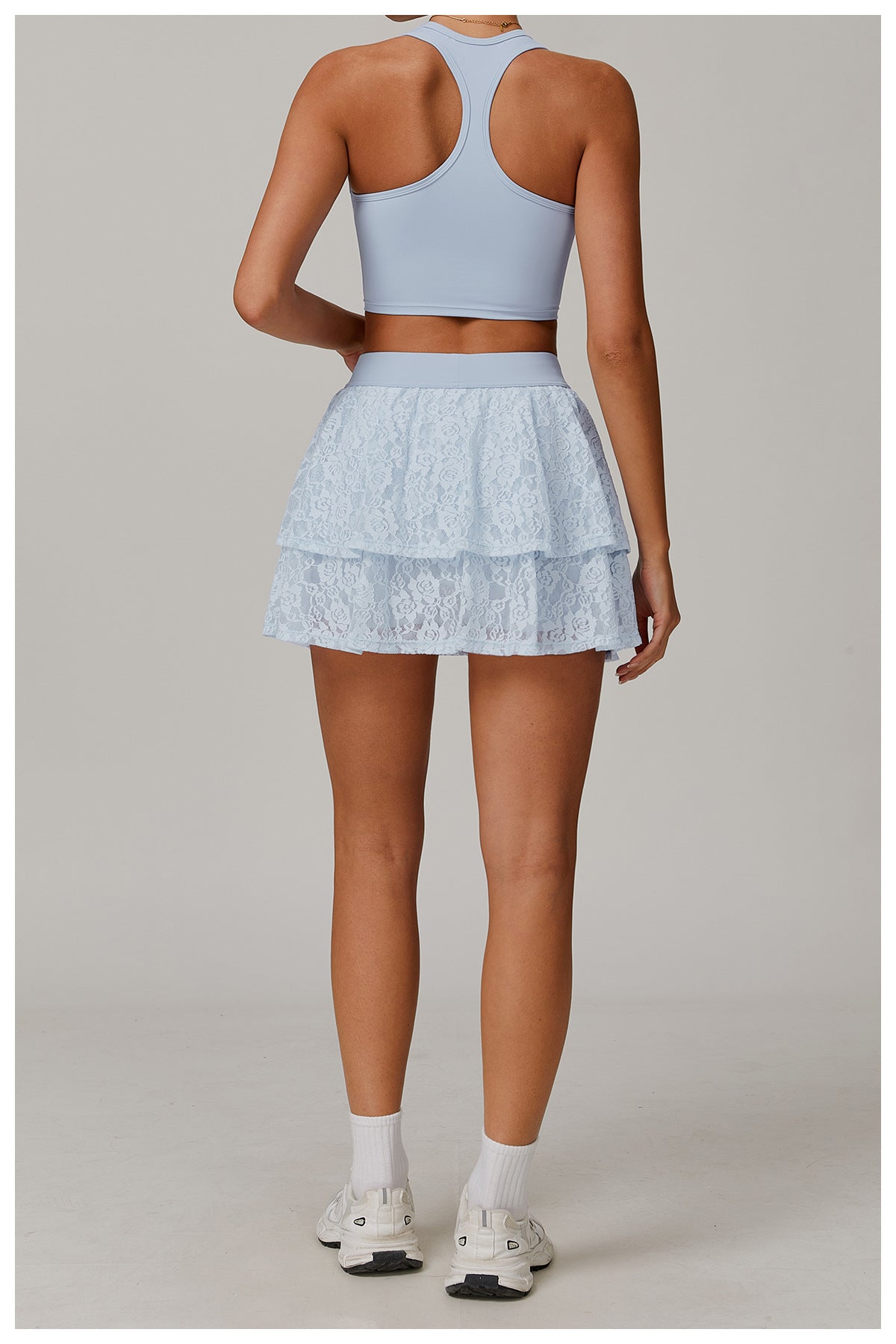 Mesh Lace Yoga Skirt For Breathable Active Comfort-Theone Apparel