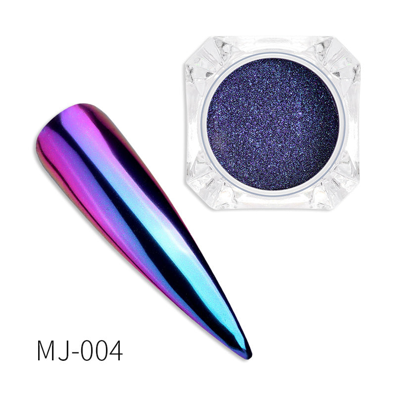 Metallic Iridescent Nail Powder in Multiple Neon Colors-Dark Purple-Theone Apparel