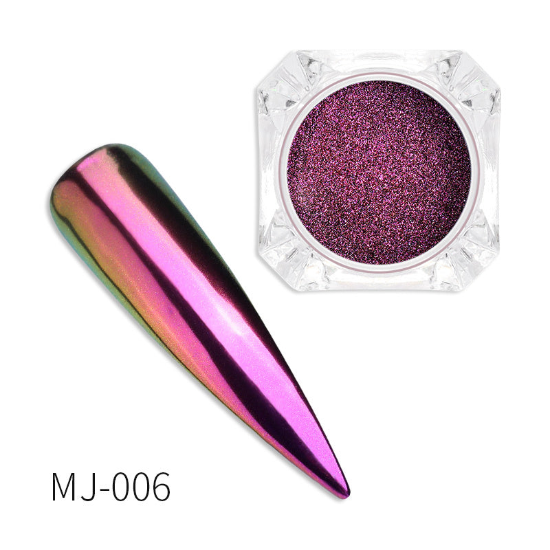 Metallic Iridescent Nail Powder in Multiple Neon Colors-Red-Theone Apparel